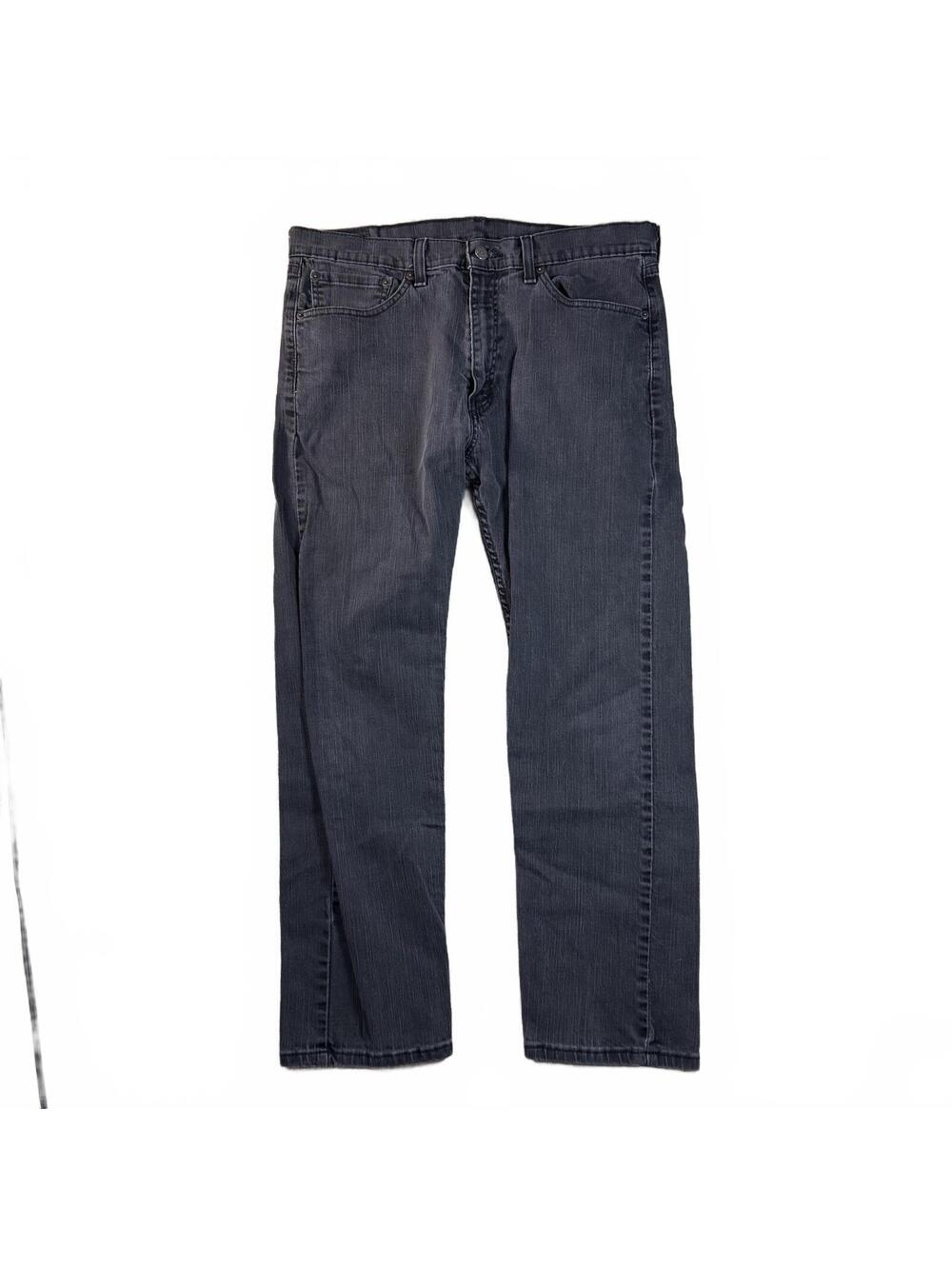 Levis 505 Black Denim Jeans 36x28 Straight Leg